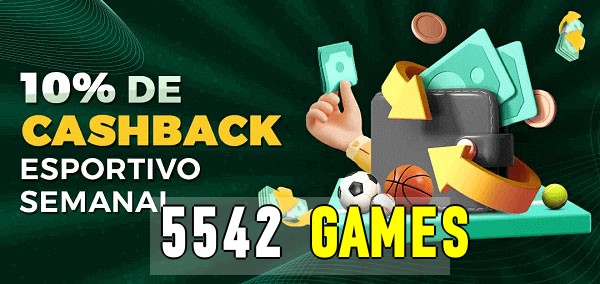10% de bônus de cashback na 5542 GAMES
